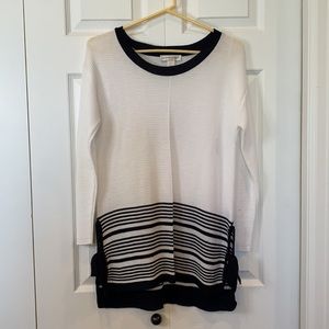 Christopher & Banks Size Small White & Black New!